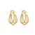 Golden mini configure hoops earrings