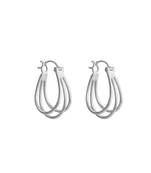 Silver mini configure hoops earrings