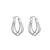 Silver mini configure hoops earrings
