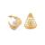 Golden textured baroque pearl hoops