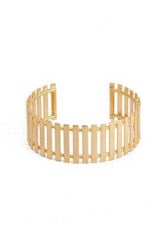 Golden adjustable cuff bracelet