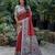 Women red art silk handloom saree