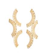 Golden kalachakra lattice earrings