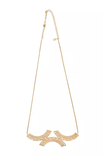 Golden arch pendant horizontal neckchain