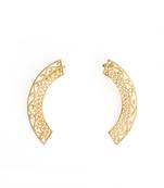 Golden kalachakra lattice ear climber