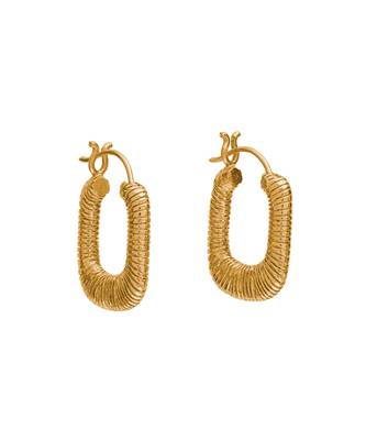 Golden threaded rectangular hoops 1