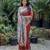 Women red art silk handloom saree
