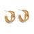 Golden threaded circular hoops