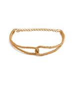 Golden threaded interlocked choker