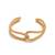 Golden threaded interlocked adjustable bracelet