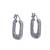 Silver threaded rectangular hoops