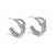 Silver threaded circular hoops