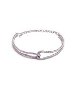 Silver threaded interlocked choker