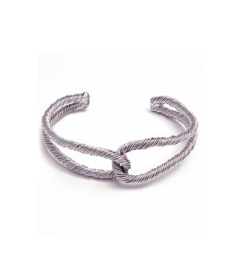 Silver threaded interlocked adjustable bracelet 1