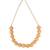 Golden flower motifs choker necklace