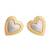 Gilded dual tone heart studs