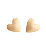 Golden smooth heart studs