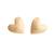 Golden smooth heart studs