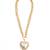 Gilded dual tone heart neckchain