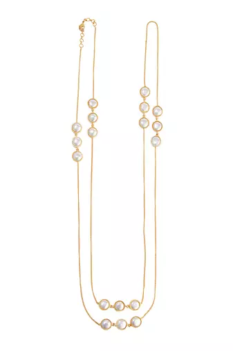 Golden Baroque Pearl Waist Belt