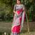 Women pink art silk handloom saree