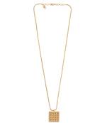 Gold  cubical pendant neckchain
