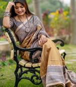 Women chiku art silk handloom saree