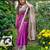 Women wine art silk handloom saree