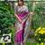 Women wine art silk handloom saree