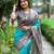 Women rama art silk handloom saree