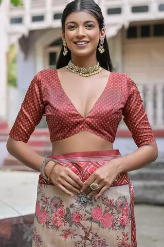 Women coffey art silk handloom saree