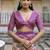 Women wine art silk handloom saree