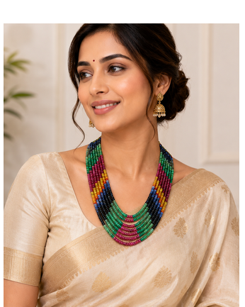 7 rows multilayer rainbow precious mala 2
