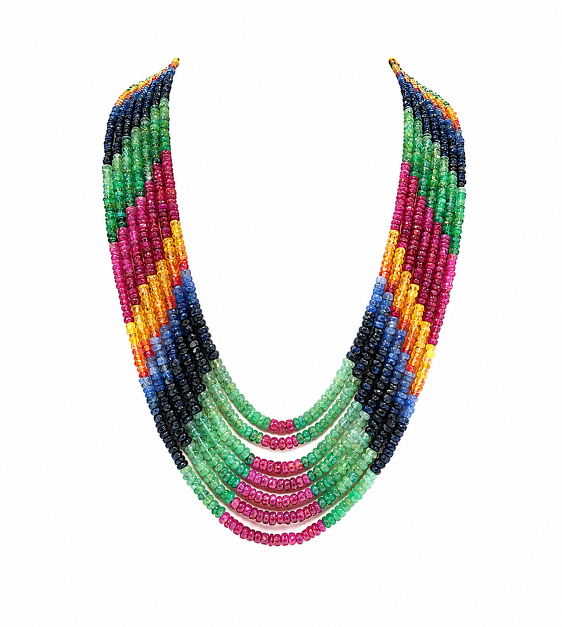 7 rows multilayer rainbow precious mala