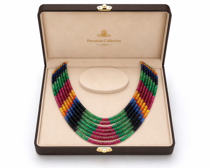 7 rows multilayer rainbow precious mala