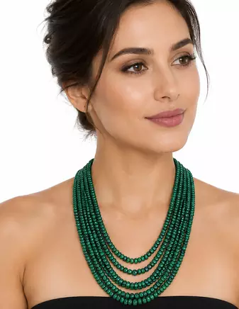  6 rows precious emeralds 