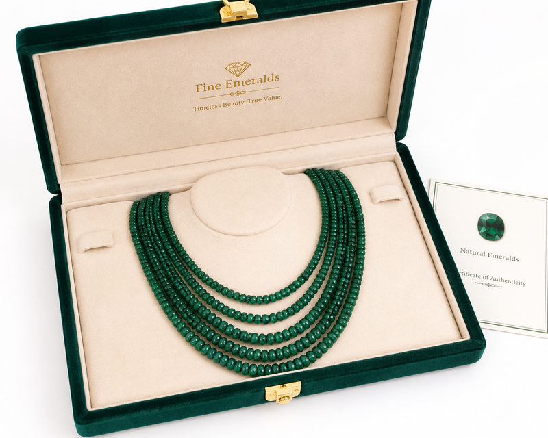  6 rows precious emeralds 