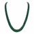 2 rows precious uncut emeralds