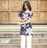 Black & White Digital Print Cotton Short Kurti