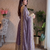  lavendar zari embroidered silk anarkali suit set with dupatta