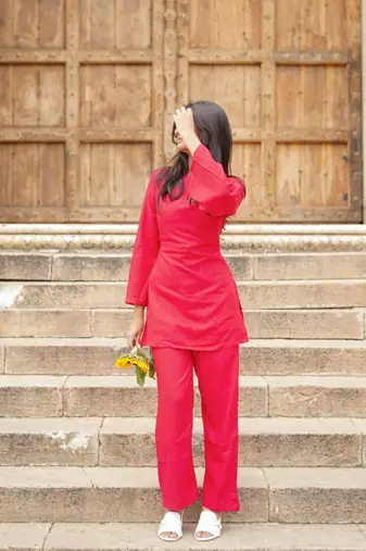 Cotton Co-ord Set with Pocket Pants