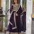 Purple faux georgette readymade anarkali suit with embroidery & zari work