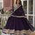 Purple faux georgette readymade anarkali suit with embroidery & zari work