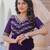 Purple faux georgette readymade anarkali suit with embroidery & beads work
