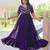 Purple faux georgette readymade anarkali suit with embroidery & beads work