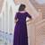 Purple faux georgette readymade anarkali suit with embroidery & beads work