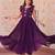 Purple faux georgette readymade anarkali suit with embroidery & beads work