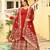 Maroon faux georgette readymade anarkali suit with embroidery & zari work
