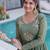 Pista silk readymade anarkali suit with embroidery & zari sequin  work