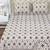 White olive green block print king size pure cotton bedsheet